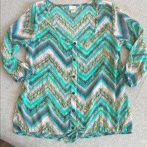 Daytrip Multicolor Chevron Blouse